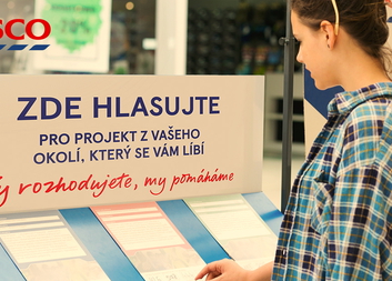 Akce v OC Tesco pro azylový dům pro matky s dětmi