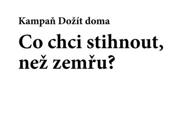 Interaktivní aktivita: Co chci stihnout, než zemřu?