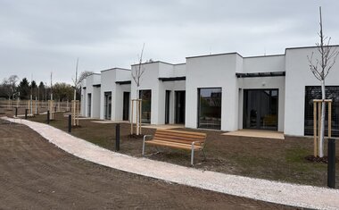pohled na okna pokojů